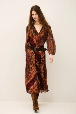ORIA vestido midi suelto