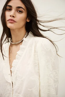 PETTY blusa jacquard ancha