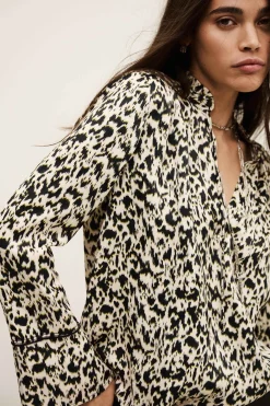 PIA blusa larga estampada