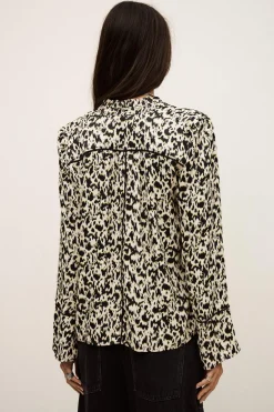 PIA blusa larga estampada