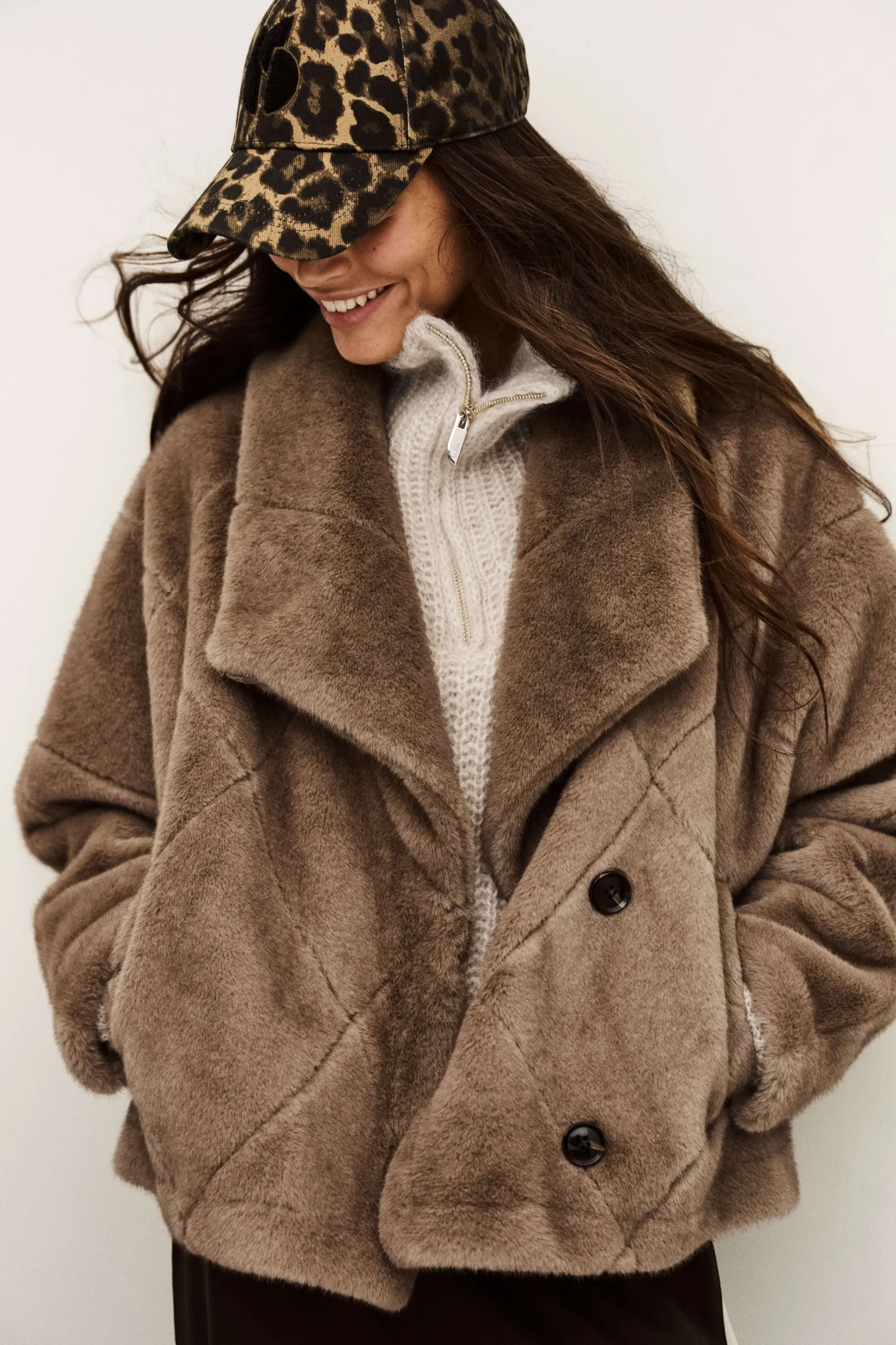 PINIE faux fur coat