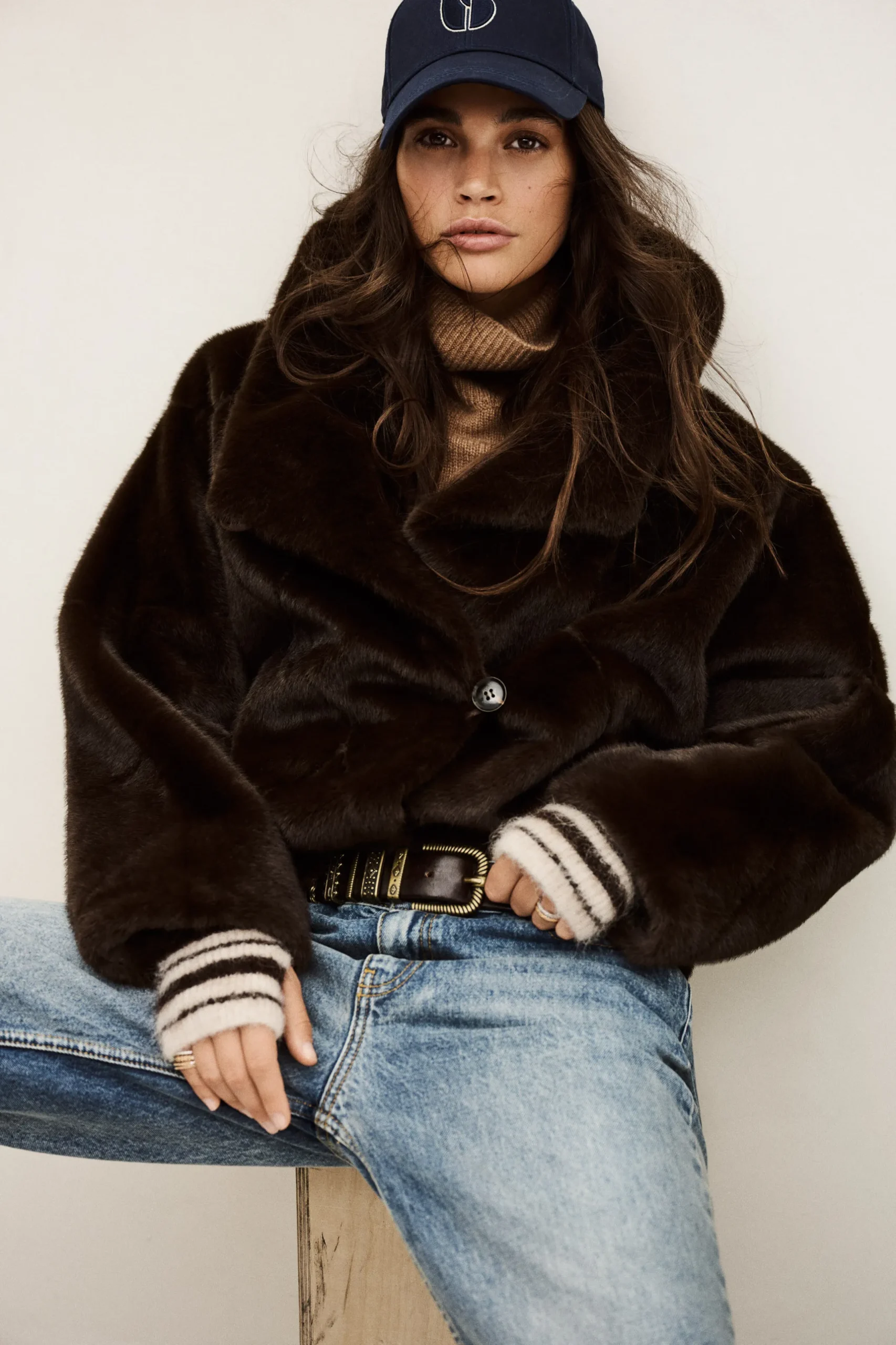 PINIE faux fur coat