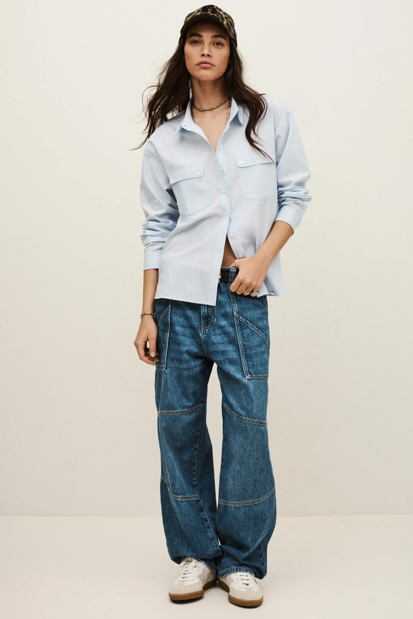 PORZIA camisa ancha de rayas