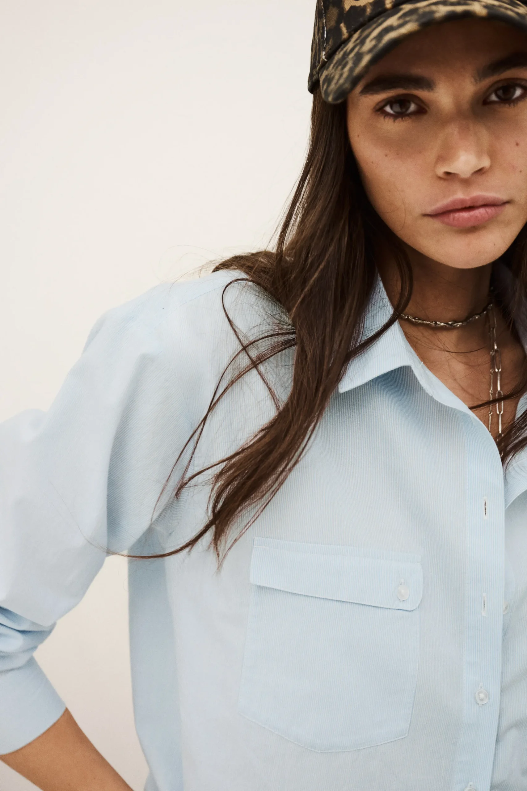 PORZIA camisa ancha de rayas