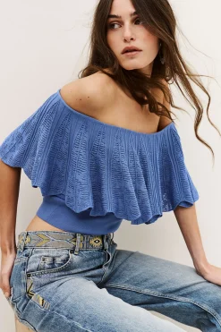 SALDA top con hombros descubiertos