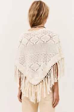 SANDY poncho de punto de algodón