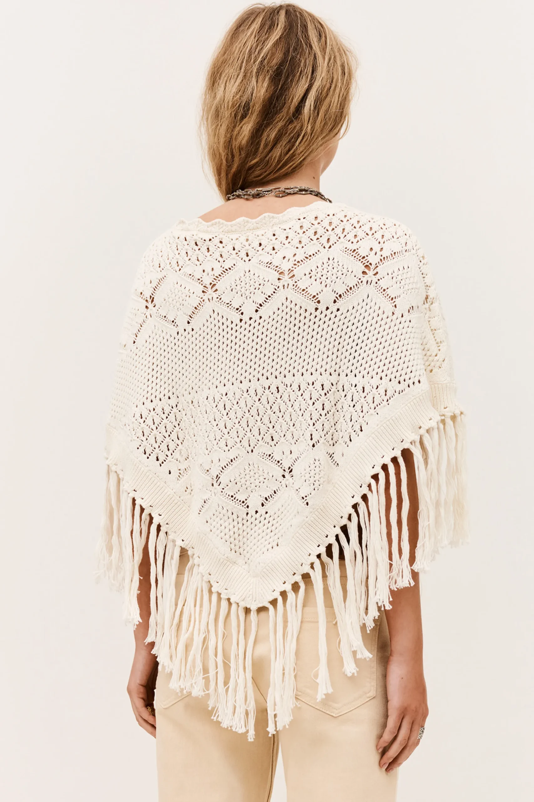 SANDY poncho de punto de algodón