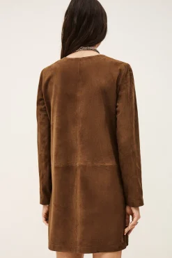 SEDA vestido corto de ante