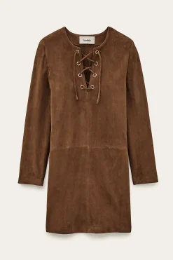 SEDA vestido corto de ante