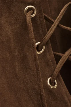 SEDA vestido corto de ante
