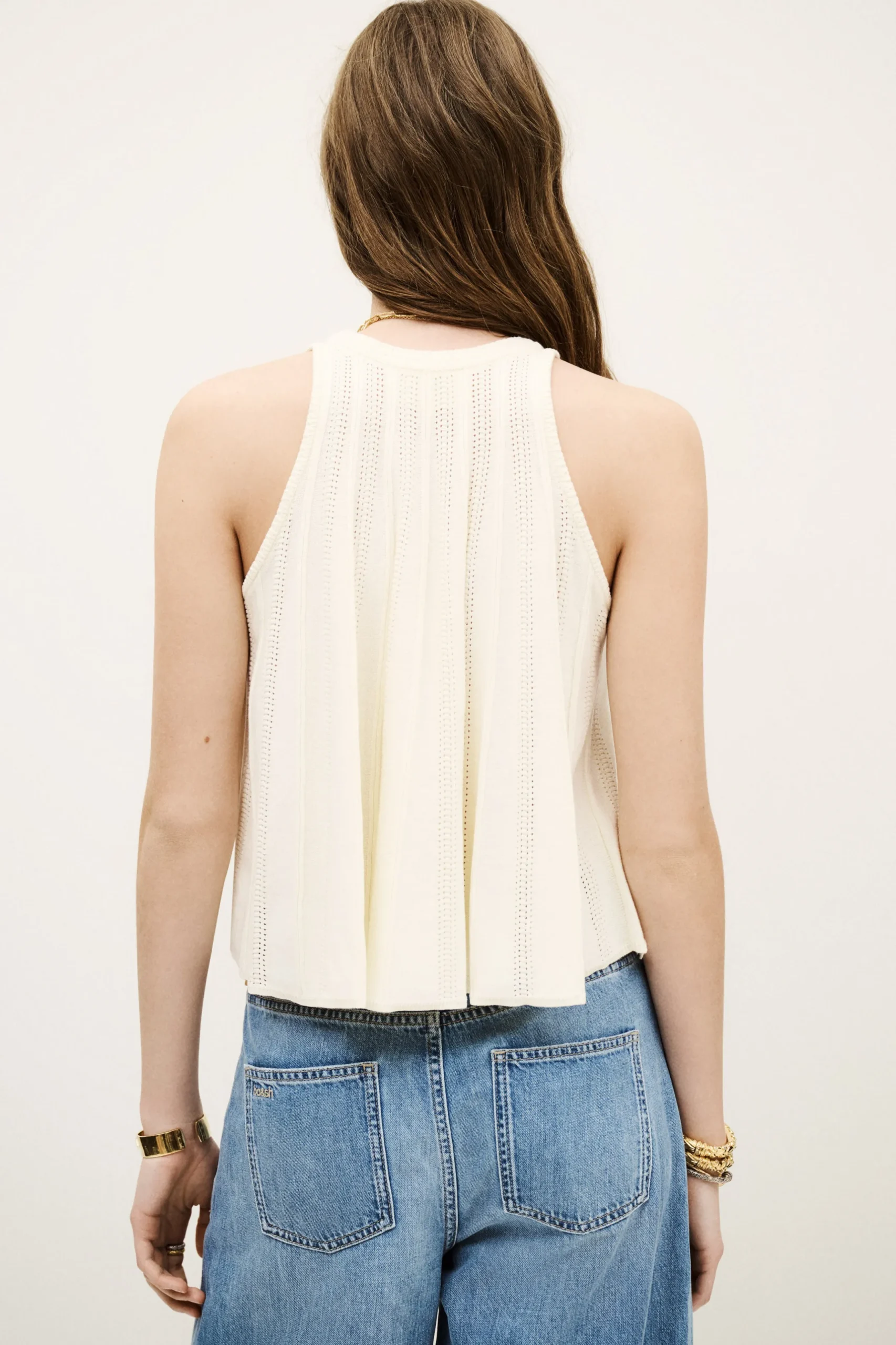 SERRES openwork knit tank top