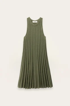 SINNTA vestido punto sin mangas plisado