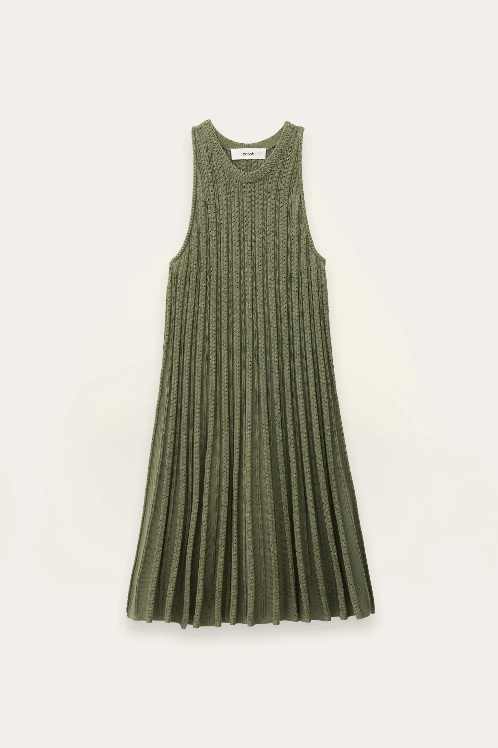 SINNTA vestido punto sin mangas plisado