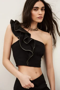 SWENIA top con volantes superpuestos