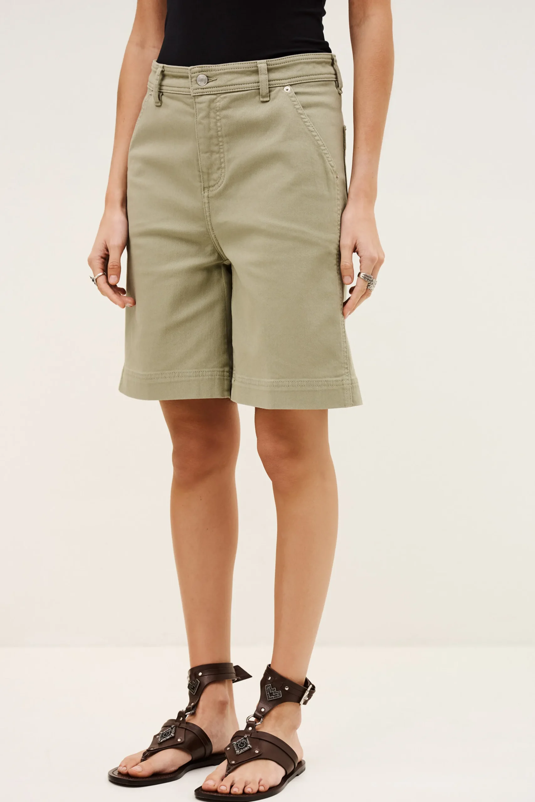 TODD bermudas anchas de algodón