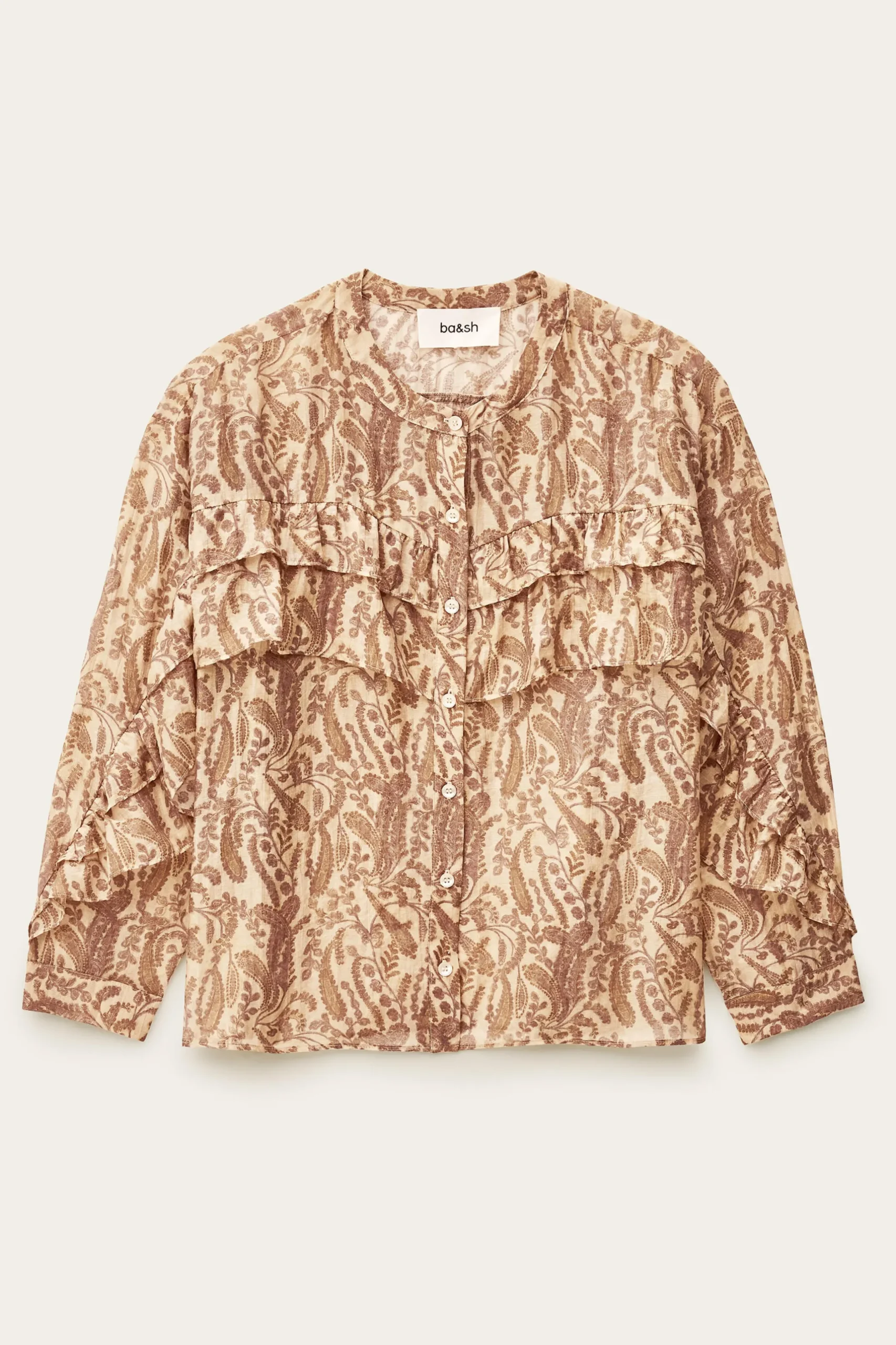 TUNELLA camisa clásica con volantes