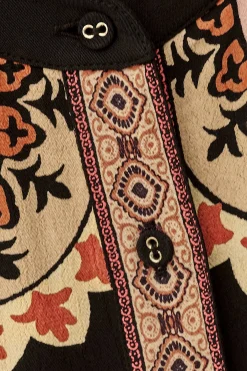 VALDA camisa suelta estampada