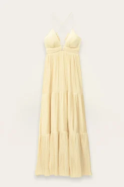 WASTA vestido largo de satén