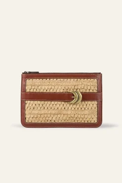 YOUYOU bolso de mano de rafia trenzada