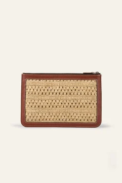 YOUYOU bolso de mano de rafia trenzada