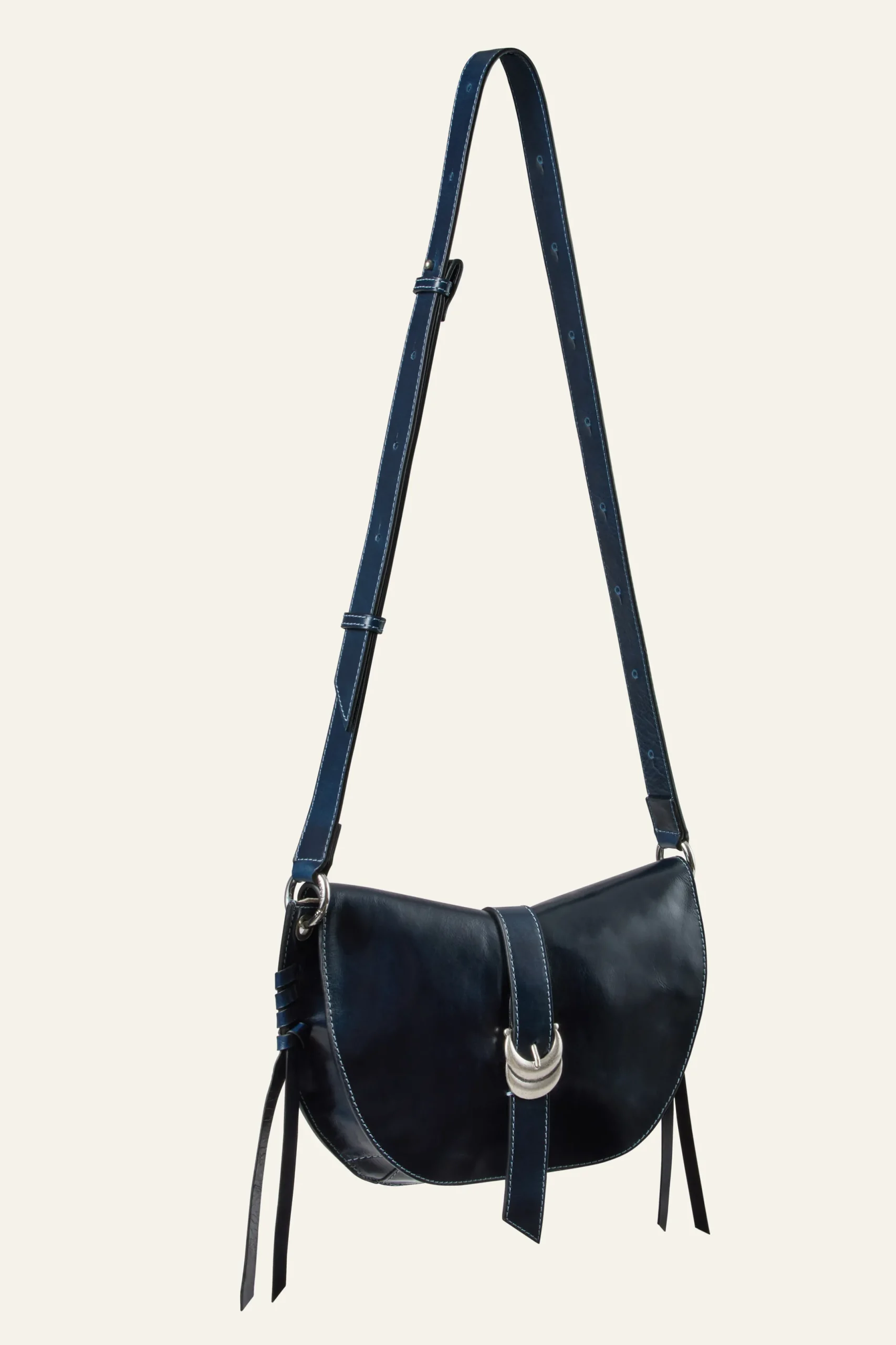 YOUYOU bolso saddle de cuero