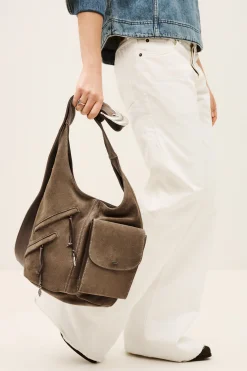 YOUYOU bolso tipo saco de ante