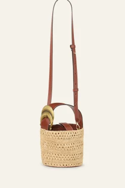 YOUYOU bolso tipo saco mini de rafia
