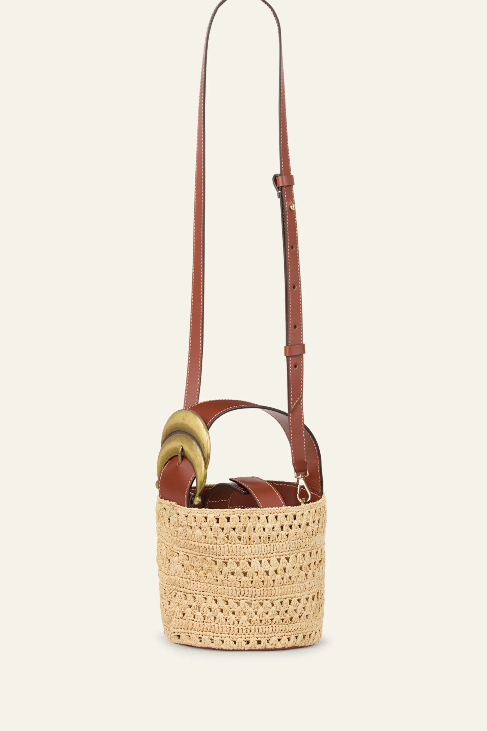 YOUYOU bolso tipo saco mini de rafia