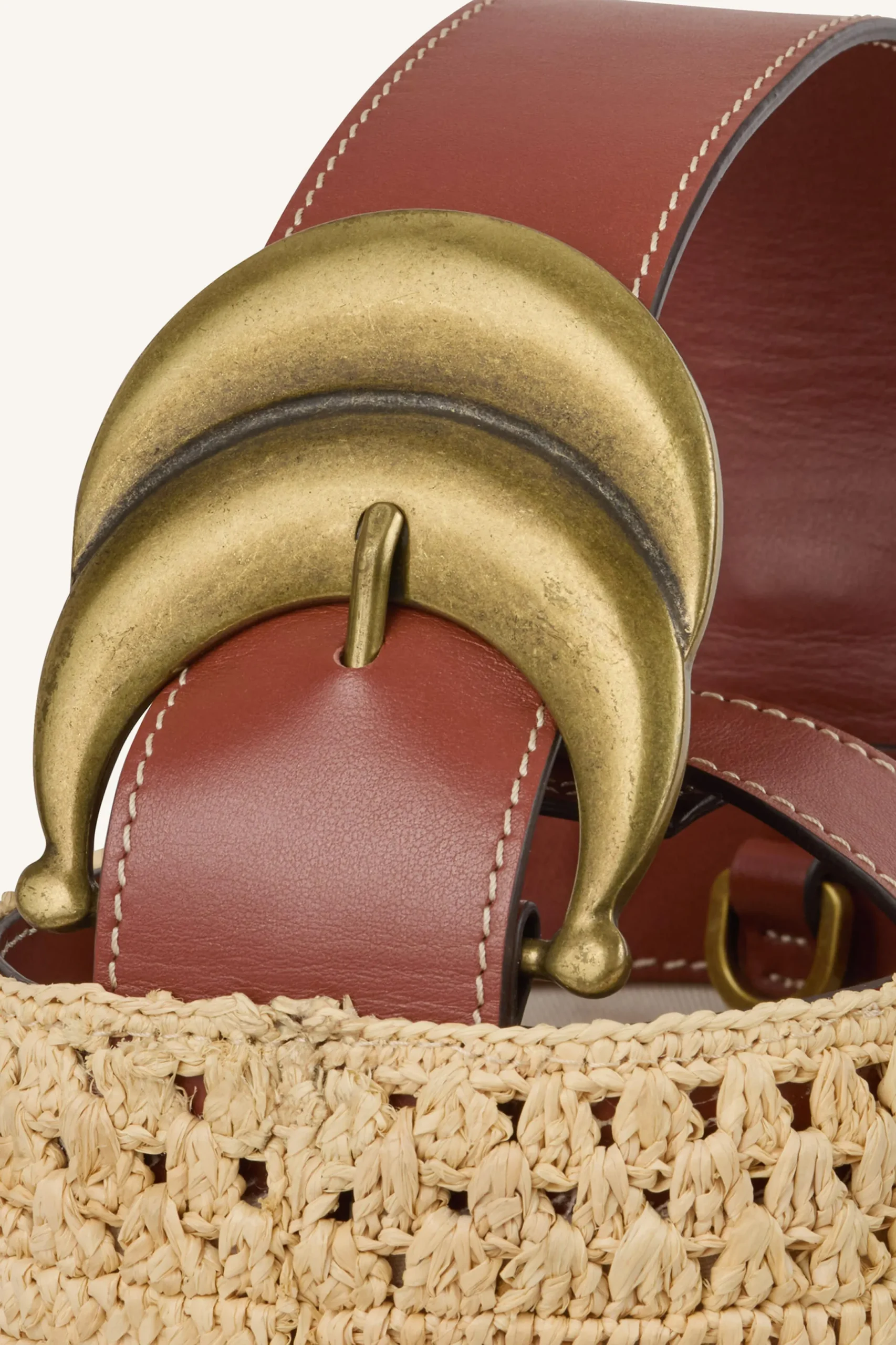 YOUYOU bolso tipo saco mini de rafia