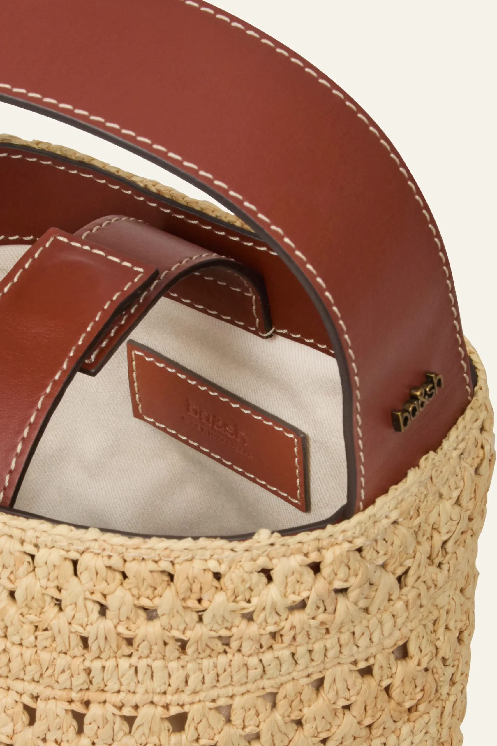 YOUYOU bolso tipo saco mini de rafia